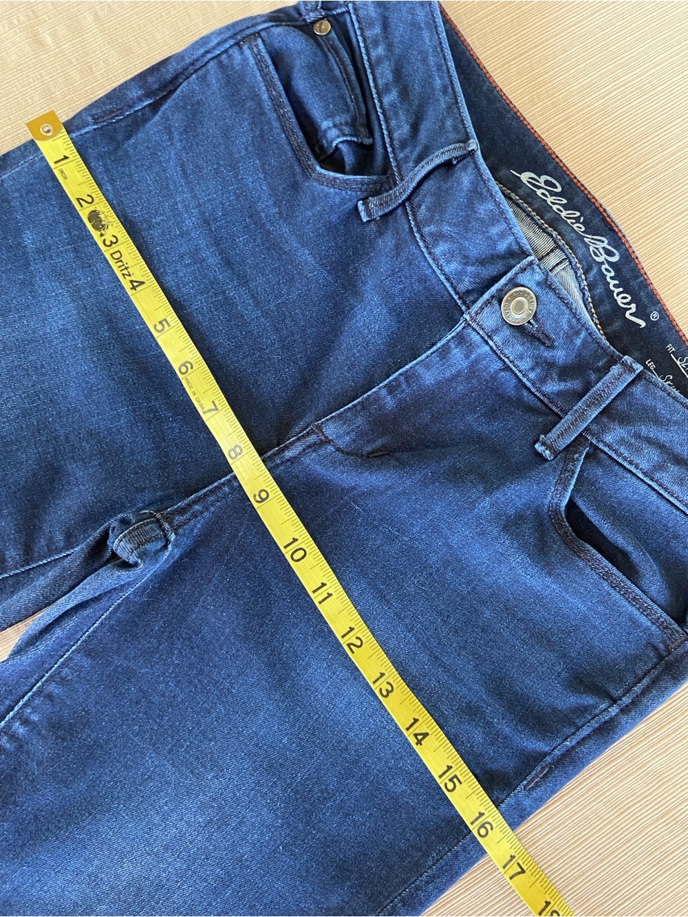 Eddie Bauer Mid Rise Slightly Curvy Skinny Ankle Stretch Jeans Dark Wash Size 2 - Picture 8 of 14